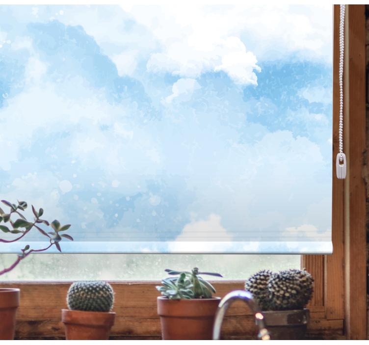Soft blue design cloud blind - TenStickers