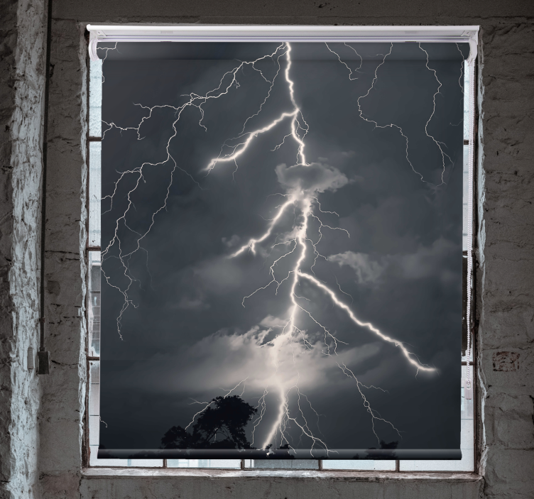 Striking Lightning Display cloud blind - TenStickers