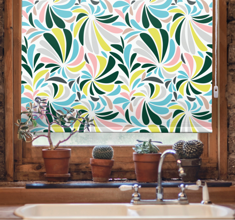 Stylish Floral Pattern flowers and plant blind - TenStickers
