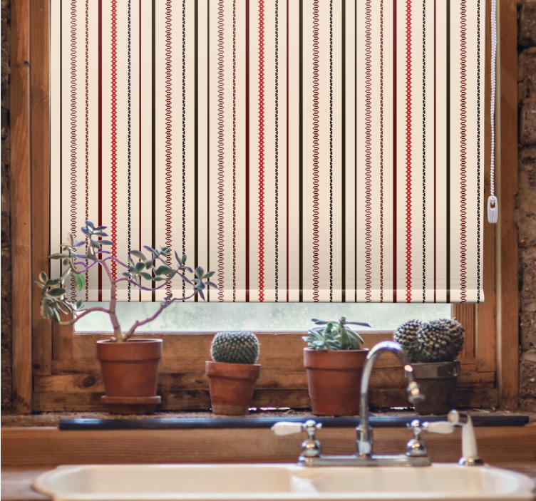 Textured stripe pattern kitchen blind - TenStickers