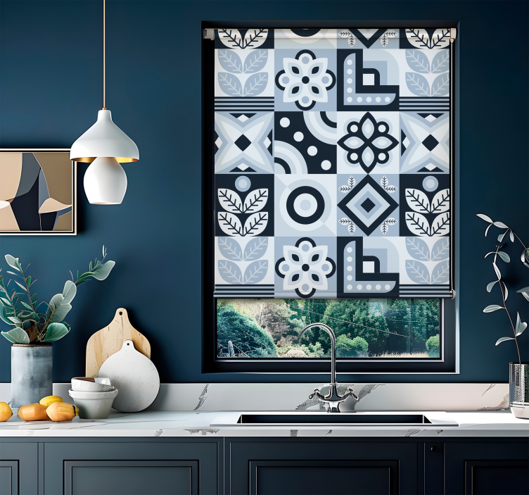 Tiles pattern scandinavian blind - TenStickers