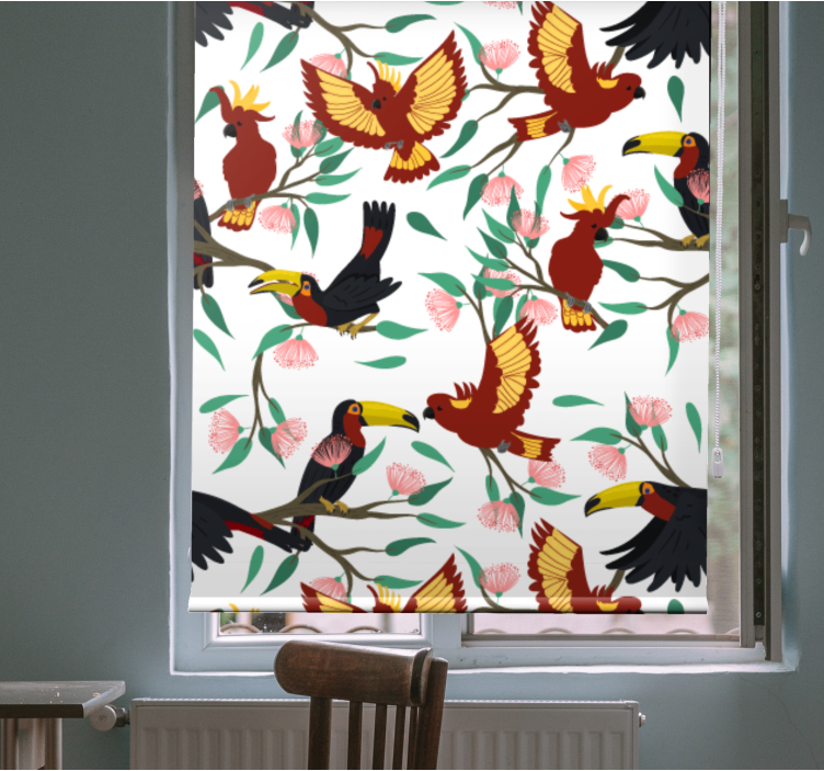 Tropical Bird Patterns animal blind - TenStickers