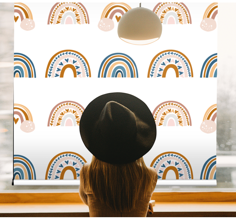Nordic rainbow motifs childrens blind - TenStickers