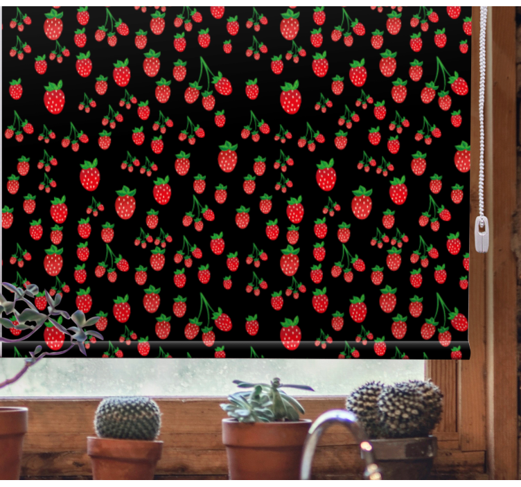 Vibrant Strawberry Patterns fruit and vegetable blind - TenStickers