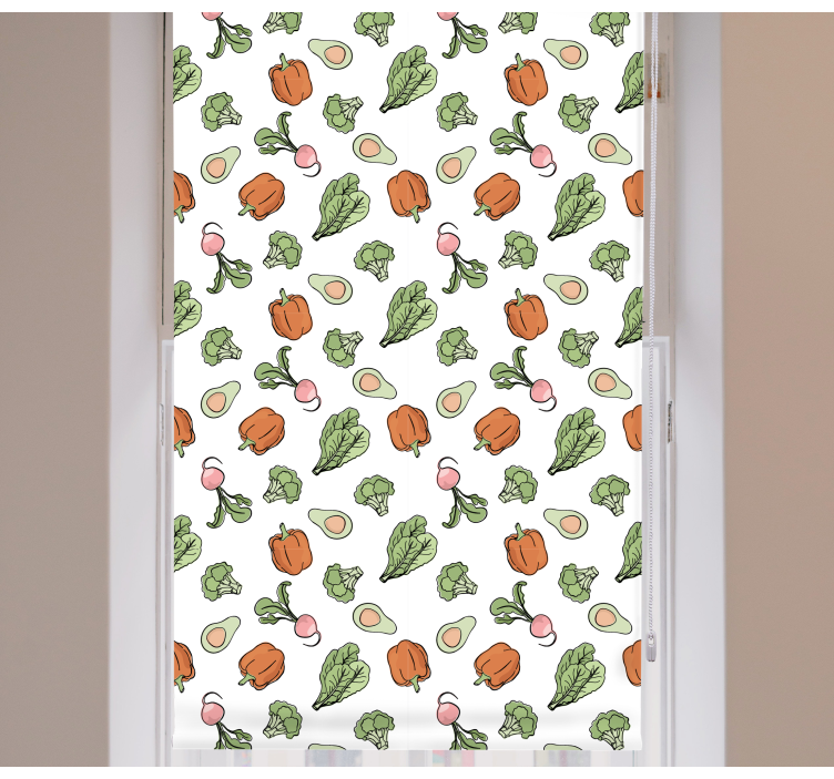 Vibrant vegetable medley kitchen blind - TenStickers