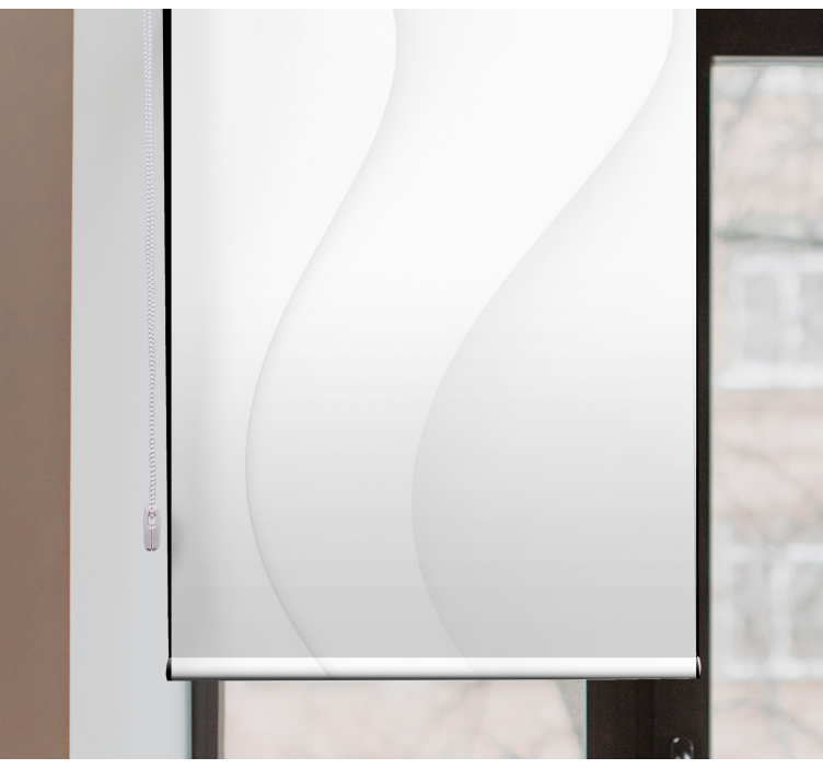 White modern shapes Master bedroom blind - TenStickers