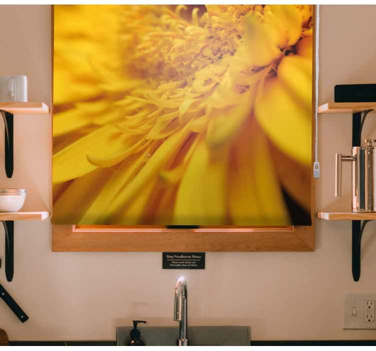 Yellow close-up flowers and plant blind - TenStickers