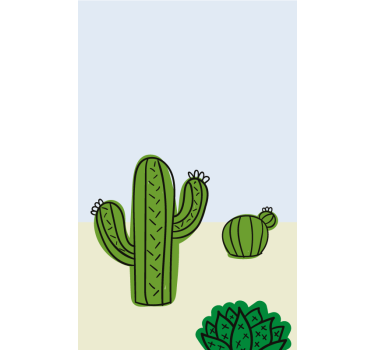 Cactus plant kitchen blind - TenStickers