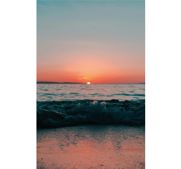 Sunset on a beach bathroom blind - TenStickers