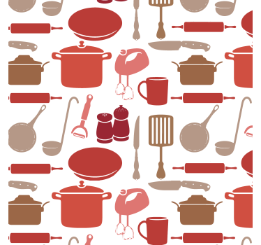 Culinary utensils kitchen blind - TenStickers