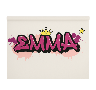 Pink custom graffiti childrens blind - TenStickers