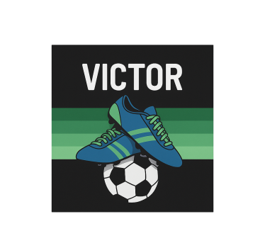 Football boots with name childrens blind - TenStickers
