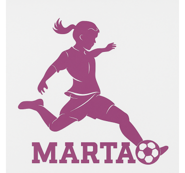 Girl football player childrens blind - TenStickers