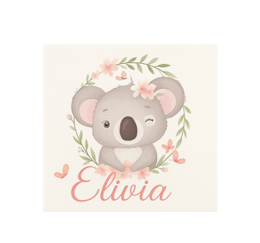 Koala with name customised blind - TenStickers