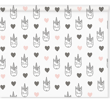 Nordic unicorns pattern childrens blind - TenStickers