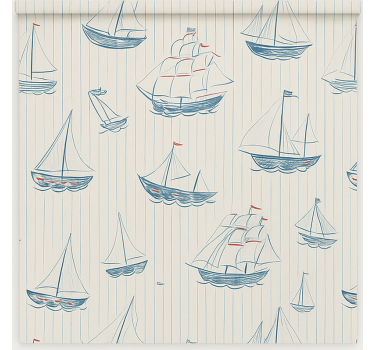 Drawing boats design childrens blind - TenStickers