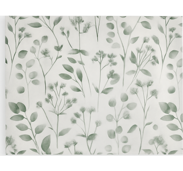 Aquarella elegant leaves kitchen blind - TenStickers