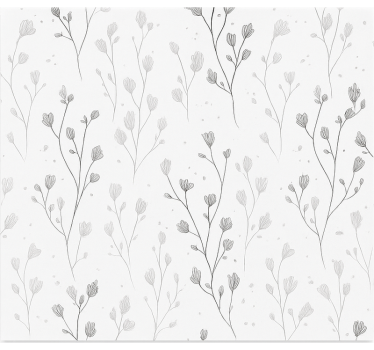 Minimalist botanical branches living room blind - TenStickers