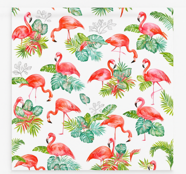Flamingo Tropical Pattern kitchen blind - TenStickers