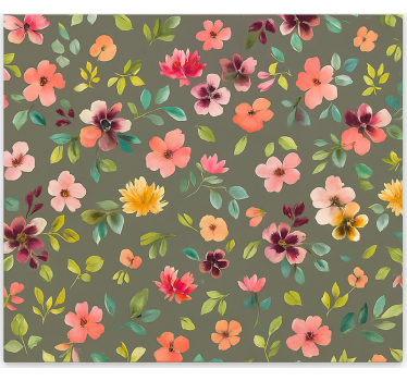 Vibrant Watercolor flowers kitchen blind - TenStickers