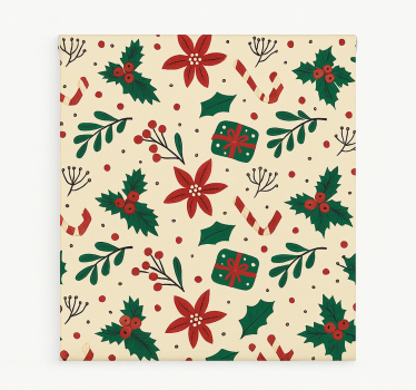 Red Ornaments Forest living room blind - TenStickers