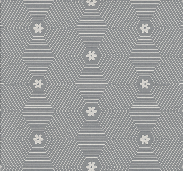Gray Hexagon Geometric teenage  roller blind - TenStickers