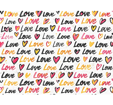 tekst ¨love love love¨ teenage  roller blind - TenStickers