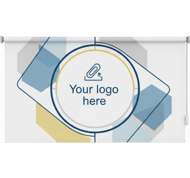 Office blind with personalized logo design - TenStickers