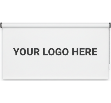 Office blind with custom business logo - TenStickers