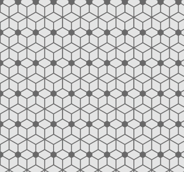 Bathroom blind with hexagonal tile design - TenStickers