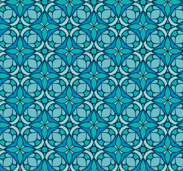 Bathroom blind with geometric ornate design - TenStickers