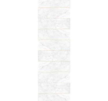 Bathroom blind in gray tones with gold marble - TenStickers
