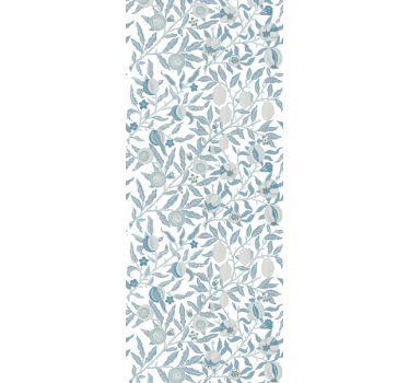 Bathroom blind with blue floral victorian design - TenStickers