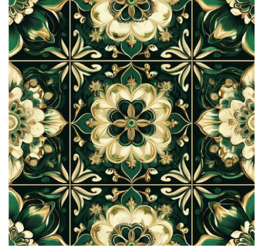 Kitchen blind with botanical mosaic tiles - TenStickers