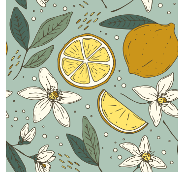 Kitchen blind in vibrant lemon design - TenStickers