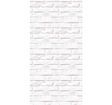 Kitchen blind in white stone brick design - TenStickers