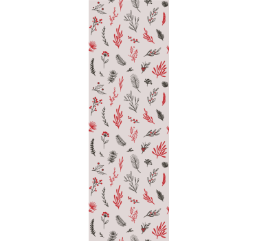 Kitchen blind with pink botanical design - TenStickers