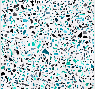 Kitchen blind with blue terrazzo design - TenStickers