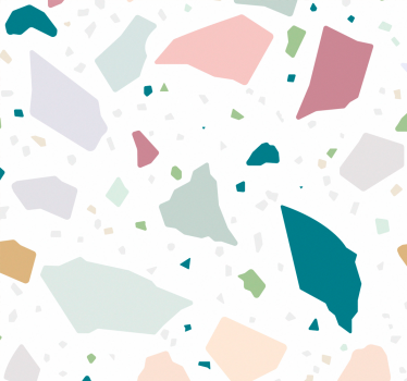 Colorful geometric terrazzo kitchen blind - TenStickers