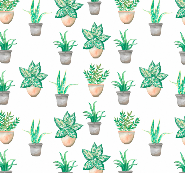 Kitchen blind potted greenery design - TenStickers