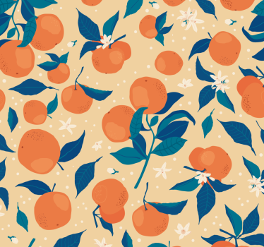 Kitchen blind orange blossom - TenStickers