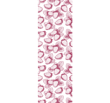 Kitchen blind strawberry drawings - TenStickers