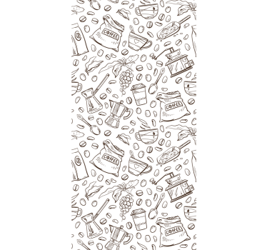 Kitchen blind coffee pattern set - TenStickers