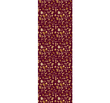 Kitchen blind with beverage motif pattern - TenStickers