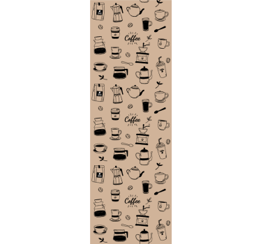 Kitchen blind with coffee pattern design - TenStickers