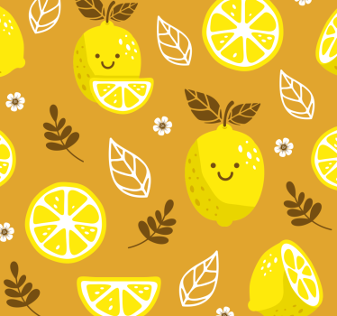 Kitchen blind in cheerful citrus design - TenStickers