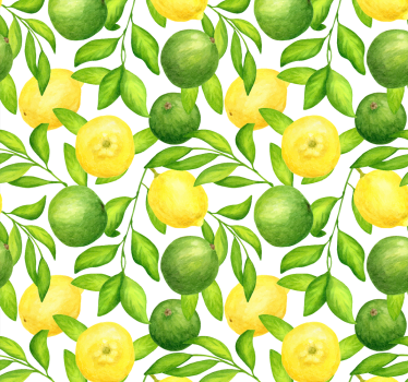 Citrus fruit pattern kitchen blind - TenStickers