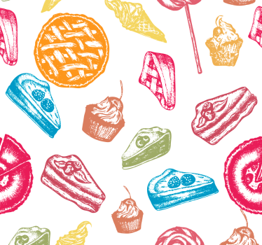 Kitchen blind sweet treats design - TenStickers