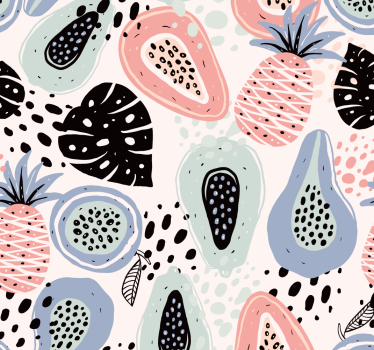 Kitchen blind with floral design - TenStickers