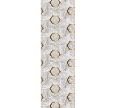Kitchen blind with grand gold marble hexagons - TenStickers